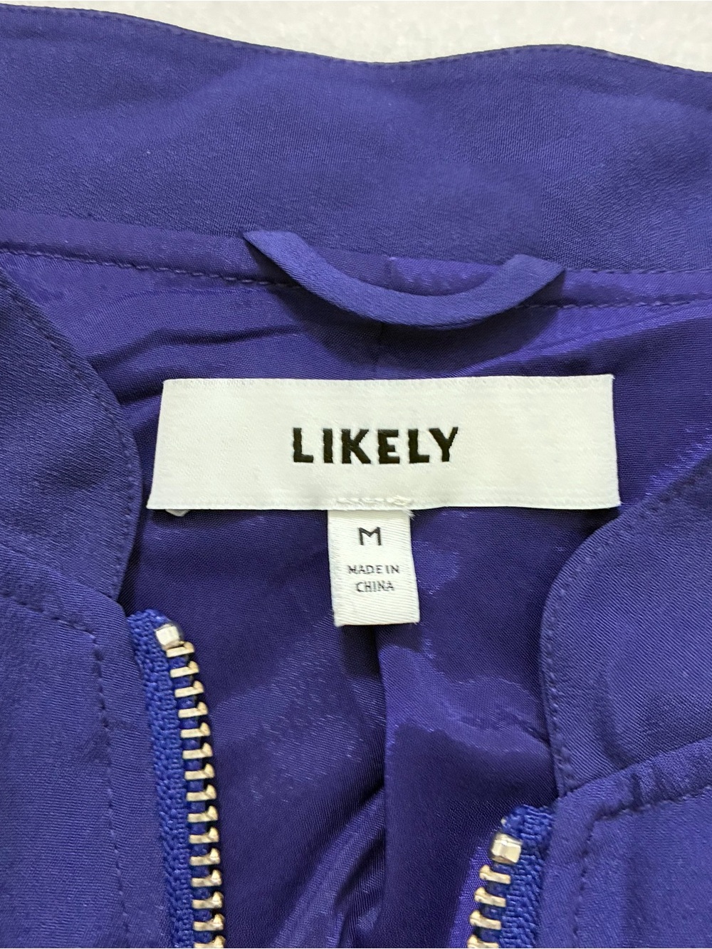 LIKELY Blue Violet Bomber Jacket - Picture 5 of 7